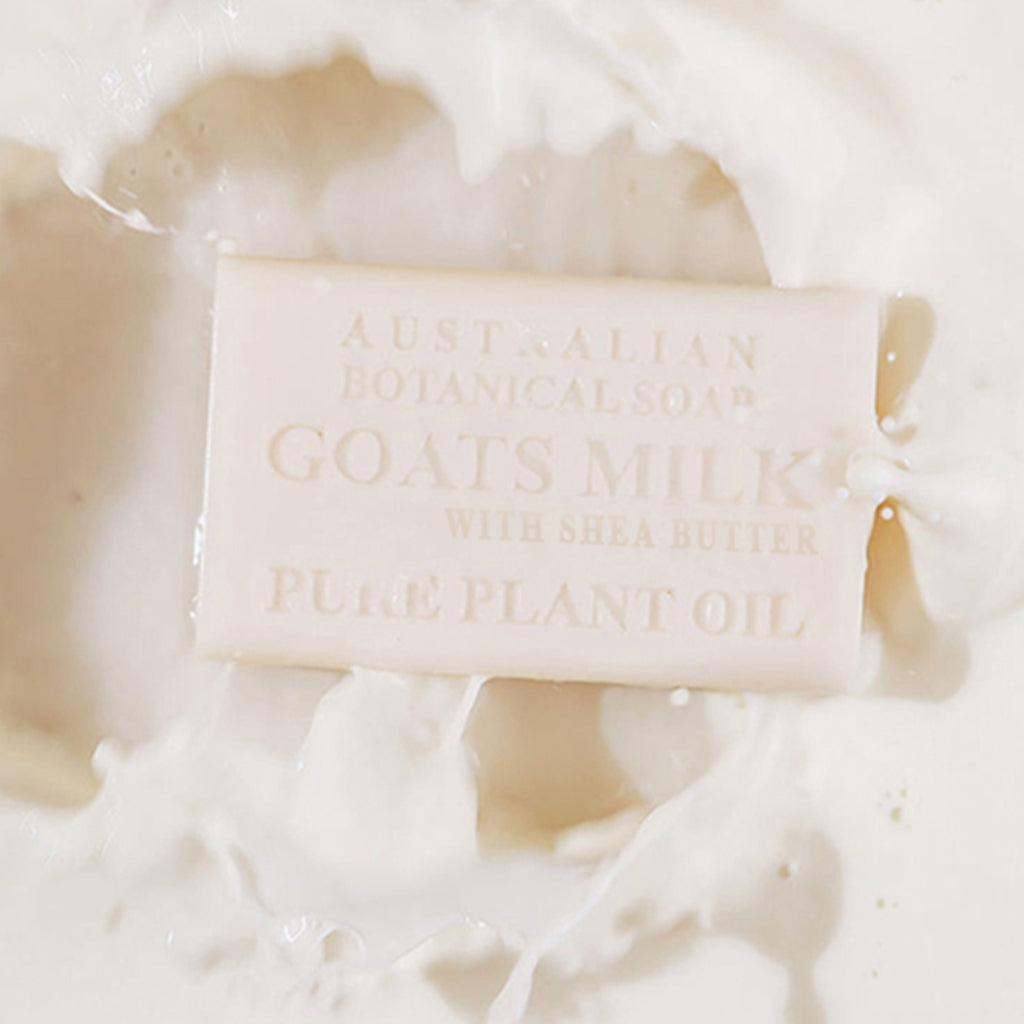 Bar of soap with 'Australian Botanical Soap' label on a white background