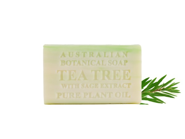 Tea Tree Soap with Sage Extract Shea Butter Pure Plant Oil Soap Bar