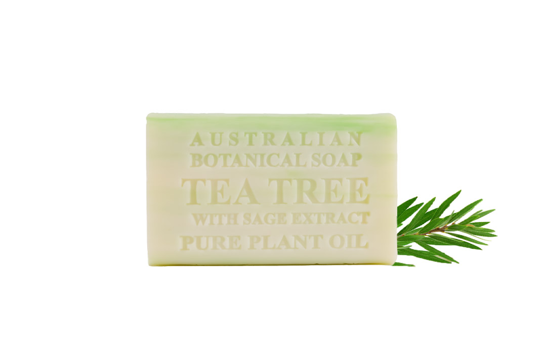 Tea Tree Soap with Sage Extract 4 Pack Australian Botanical Soap