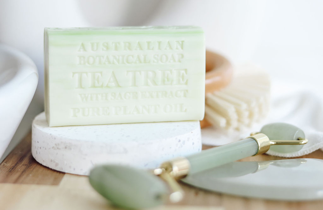 Tea Tree Soap with Sage Extract Shea Butter Pure Plant Oil Soap Bars