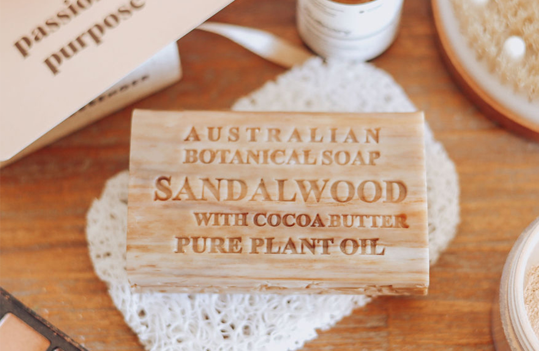 Sandalwood Soap with Cocoa Butter and Shea Butter Pure Plant Oil Soap Bars