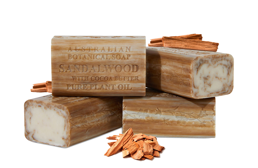 Sandalwood Soap with Cocoa Butter 4 Pack Australian Botanical Soap