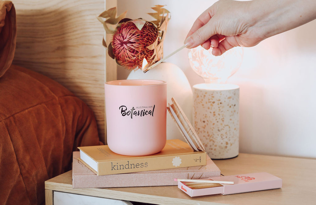 Peony Rose Soy Candle Australian Botanical Soap