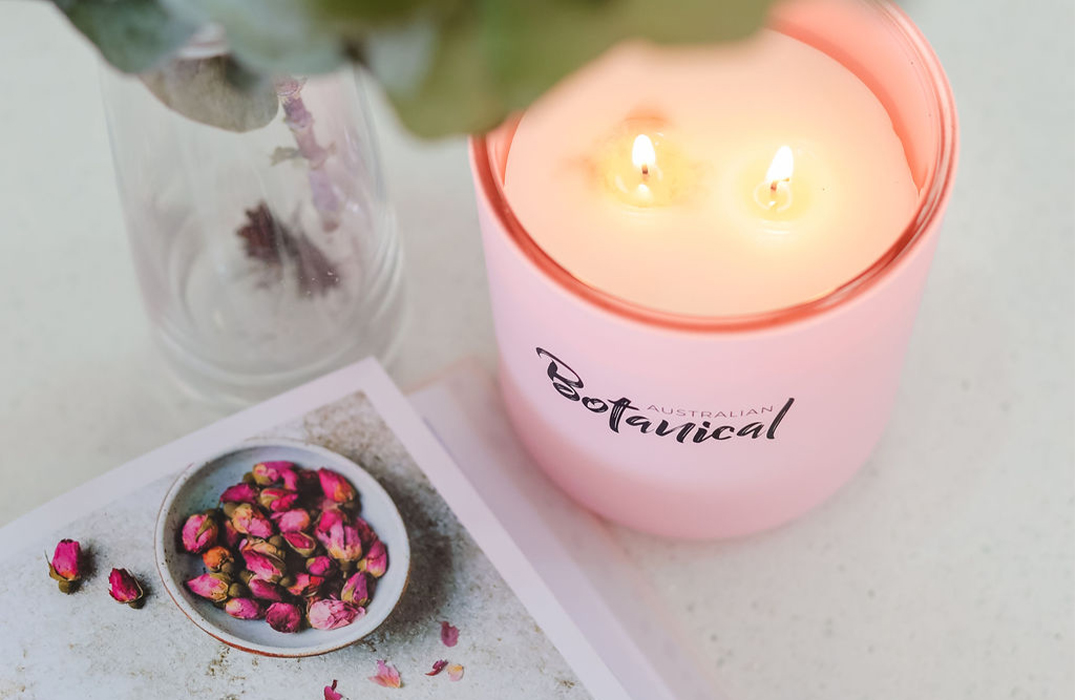 Peony Rose Soy Candle Australian Botanical Soap
