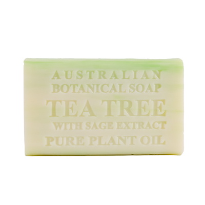 Tea Tree Soap with Sage Extract Shea Butter Pure Plant Oil Soap Bars