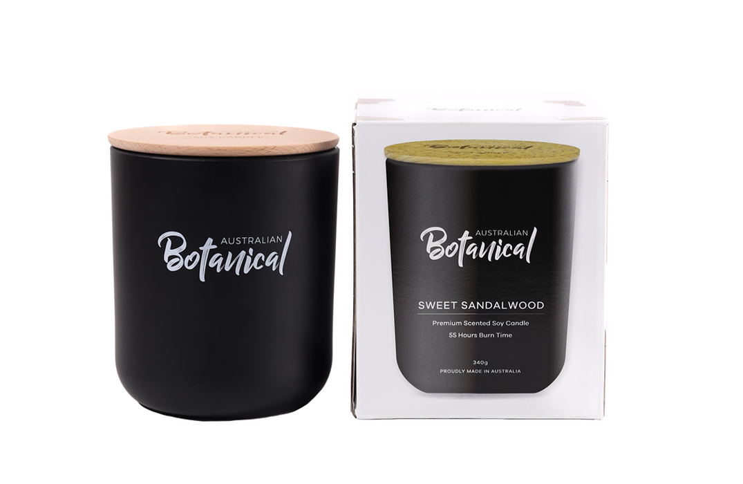 Sweet Sandalwood Soy Candle with box